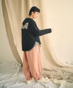 ハンド刺繍ラムナイロン　セーラーカラープルオーバー