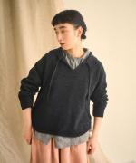 ハンド刺繍ラムナイロン　セーラーカラープルオーバー