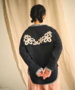 ハンド刺繍ラムナイロン　セーラーカラープルオーバー