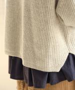 ハンド刺繍ラムナイロン　カーディガン