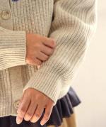 ハンド刺繍ラムナイロン　カーディガン