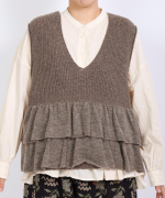 メリノウール×アルパカ　2wayベスト