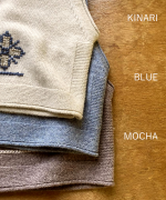 シェットランドウール×ロービング刺繍　2wayベスト