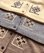 シェットランドウール×ロービング刺繍　2wayベスト
