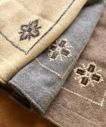 シェットランドウール×ロービング刺繍　2wayベスト