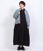 シェットランドウール×ロービング刺繍　カーディガン