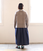 シェットランドウール×ロービング刺繍　カーディガン