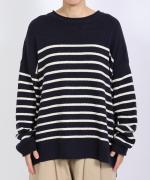 コットンウールボーダー　プルオーバー