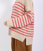 コットンウールボーダー　プルオーバー