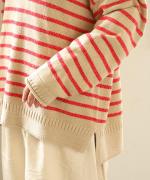 コットンウールボーダー　プルオーバー