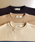 コットンウールボーダー　プルオーバー