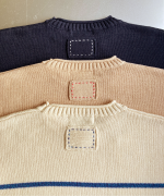 コットンウールボーダー　プルオーバー