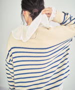 コットンウールボーダー　プルオーバー