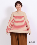 コットンウールボーダー　プルオーバー