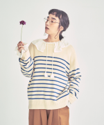 コットンウールボーダー　プルオーバー