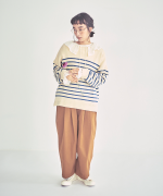 コットンウールボーダー　プルオーバー