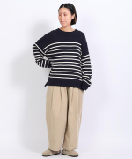 コットンウールボーダー　プルオーバー
