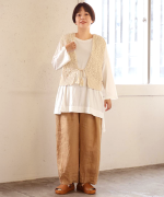 コットンクロシェ　2wayベスト