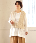 コットンクロシェ　2wayベスト