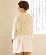 コットンクロシェ　2wayベスト