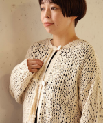 コットンクロシェ　カーディガン