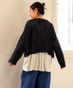 コットンクロシェ　カーディガン