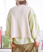 ランダムリブニット　ベスト