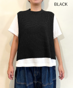 ランダムリブニット　ベスト