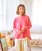 ランダムリブニット　プルオーバー