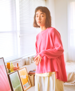 ランダムリブニット　プルオーバー