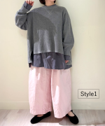 ランダムリブニット　プルオーバー