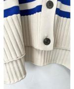 ランダムリブニットボーダー　カーディガン