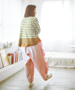 ランダムリブニットボーダー　カーディガン