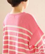 ランダムリブニットボーダー　プルオーバー