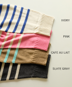 ランダムリブニットボーダー　プルオーバー