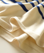 ランダムリブニットボーダー　プルオーバー