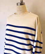 ランダムリブニットボーダー　プルオーバー