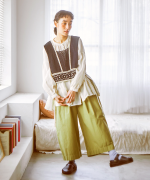 ペーパーコットンリネン　2wayビスチェ