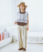 ペーパーコットンリネン　2wayビスチェ