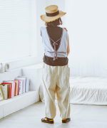 ペーパーコットンリネン　2wayビスチェ