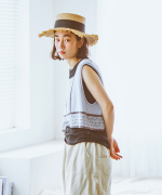 ペーパーコットンリネン　2wayビスチェ