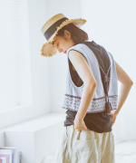 ペーパーコットンリネン　2wayビスチェ