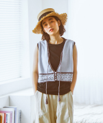 ペーパーコットンリネン　2wayビスチェ