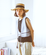 ペーパーコットンリネン　2wayビスチェ