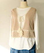 ペーパーコットンリネン　2wayビスチェ