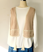 ペーパーコットンリネン　2wayビスチェ