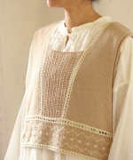 ペーパーコットンリネン　2wayビスチェ