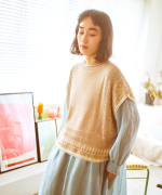 ペーパーコットンリネン　ベスト