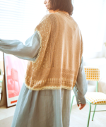 ペーパーコットンリネン　ベスト