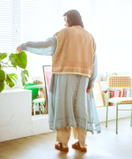 ペーパーコットンリネン　ベスト